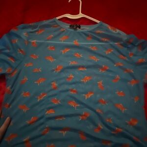 dELiA*s Vibrant Blue Top with Orange Accents